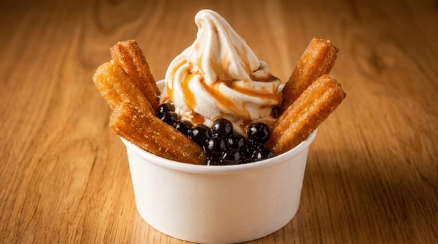 Funnel Cake Fries w/Ice Cream.