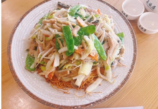 Shredded Pork Pan Fried Noodle.