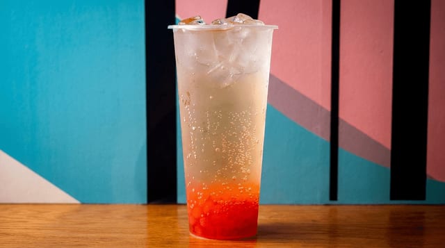 Sakura Rose Sparkling Tea.