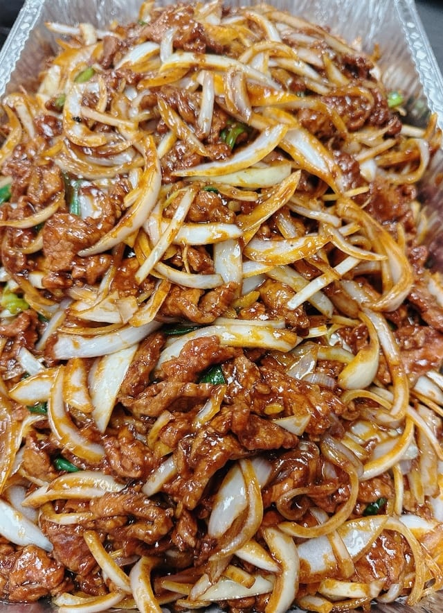 Mongolian Beef Tray.