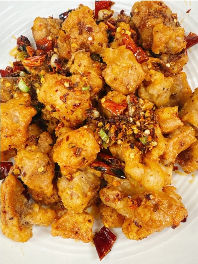 Dried Hot Chili Pepper Chicken.