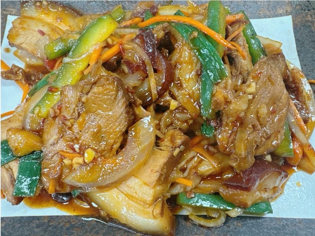 Twice Cooked Pork Belly.